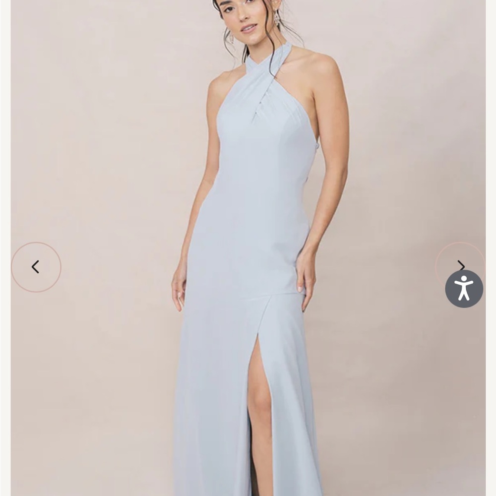 Revelry Sky Blue Athena Chiffon Dress